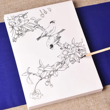 97pcs Hârtie de Orez, Flori și Păsări Album de Desen Chinezesc Manuscris Copierea Practica Incepatori Pictura Competențe de Bază Tutorial