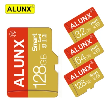 ALUNX 100% Autentic Micro SD TF Card de 128GB 64GB 32GB 16GB 8G Memorie Flash Card Clasa 10 Suport telefoane mobile UAV etc cititor de carduri