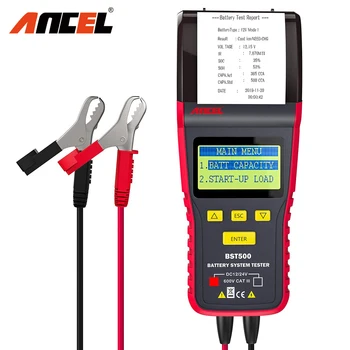 ANCEL BST500 12V/24V Baterie de Masina Tester Baterie Auto Tester de Încărcare Pornire Încărcare Analizor cu Imprimanta Instrument de Diagnosticare