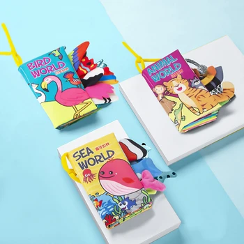 Animale Cozi Pânză De Cărți Pentru Copii Sugari Dezvolta O Cunosc De Învățare Timpurie Puzzle Tesatura Cărți Copilul De Citire De Învățământ Potoli Setea Jucarii