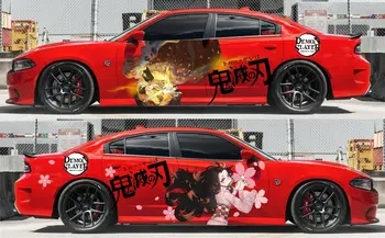 Anime Demon Slayer: Kimetsu nu Yaiba Portiera Decal Vinil Autocolant se potrivesc pe orice masina
