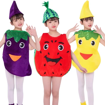 Anime Zi pentru Copii de Desene animate cu Banane Pepene verde Fructe de Costume Cosplay Haine pentru Baiat Fata