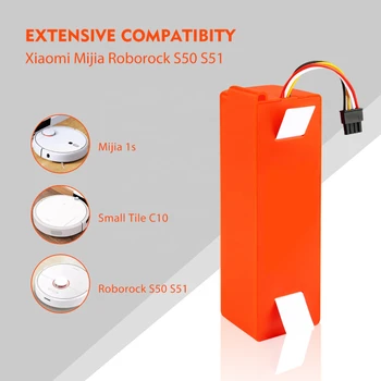 Aspirator robotizate 14.4 V Li-ion Acumulator de schimb pentru Xiaomi Robot Roborock S50 S51 S55 Accesorii Piese de Schimb de Baterie