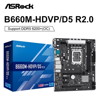 ASrock Noi B660M-HDVP/D5 R2.0 Placa de baza B660 DDR5 LGA1700 96GB XMP 6200MHz Suport Intel 12/13 CPU Procesor placa mae