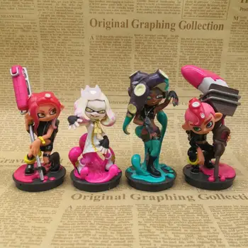 Autentic Mărfuri Vrac Nintendo Ns Splatoon Calmar Niang Amiibo Gk Biroul De Mână Figurina Ornamente De Colectare De Jucării Cadou Bază Nici Un Chip