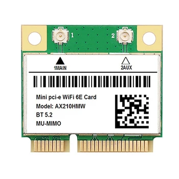 AX210 5374M WIFI 6E placa de Retea 5G Gigabit Built-In placa de Retea Wireless MINI PCIE 5.2 Rețea Bluetooth Adaptor de Card