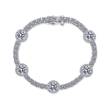 AZ664-S Lefei de Moda de Lux Clasic Elegant Moissanite Diamant Rotund Bratari Pentru Femei s925 Argint Petrecere, Cadou de Nunta Bijuterii