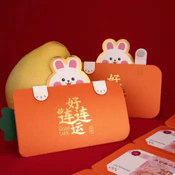Bani Creative Doresc Cel Mai Bun Chinezesc Iepure Morcov Bani Buzunare Festivalul De Primăvară De Anul Nou Plic Roșu Binecuvântare Buzunare