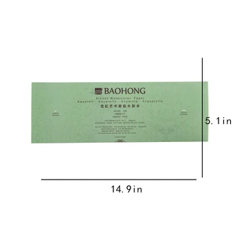 BaoHong Artist Hârtie Acuarelă Tampon de Bumbac 100% Pentru Pictura pe Hârtie, Acrilic, Guașă, stilou Inkjet Pastel, cărbune de 130*380mm