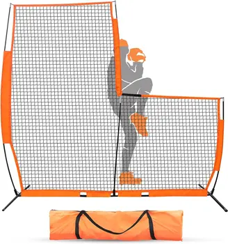 Baseball L-Screen, Usor Ulcior Protector de Ecran, de la antrenamentul de Baseball Echipament de Baseball Pitching Net, cu Grele Stee