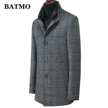 BATMO 2021 new sosire toamnă&iarnă lână Carouri palton barbati,palton barbati ,plus-size M-4XL A831
