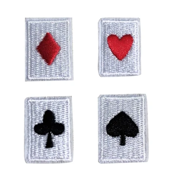 Bine Ieftin Zaruri Patch-uri Brodate Insigna de Poker Carte Autocolant Pe Haina Geanta DIY Aplicatiile Coase de Fier Pe Patch-uri Pentru Haine Decor
