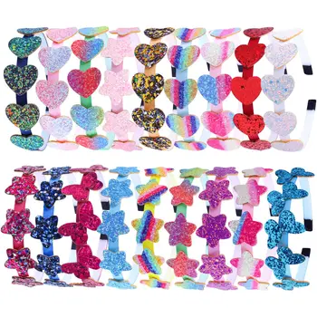 Bomboane de Culoare pentru Copii Hairband Bentita Inima Curcubeu Pălării Clasice Fete Accesorii de Par DIY Turban păr Banda de Păr Hoop
