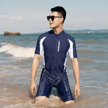 Bărbați Costume de baie Anti-UV, Uscare Rapidă, Respirabil Cusaturi Fine Utilizate pe scară Largă de Protectie solara Poliester de Vară pentru Bărbați costume de Baie dintr-O bucata S