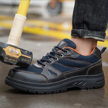 Bărbații Munca Încălțăminte de protecție Anti-pană de Lucru Adidași de sex Masculin Indestructibil de Muncă Pantofi pentru Bărbați Ghete Ușoare Pantofi pentru Bărbați Cizme de Siguranță