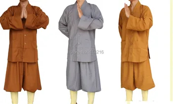 Calitate de Top de Toamnă și de Primăvară Călugăr Budist haine de Bumbac seturi de arte marțiale, meditația uniforme Budismul costume kung fu pune 3colors