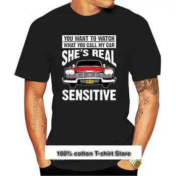 Camiseta con estampado de cuello redondo, camisa sensibil para coche, 100% algodón, novedad