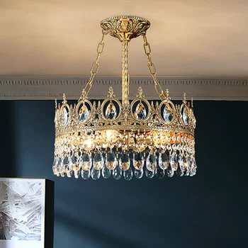 Candelabre de Lumini cu led-uri moderne coroana de cristal pentru camera de zi Lampi de iluminat interior de lux cupru design decor luciu