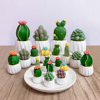 Casa Papusa Suculente Micro Peisaj Ghivece Cu Plante De Simulare Cactus Decor Masina Dragoste Drăguț Mini Suculente Cactus Decor