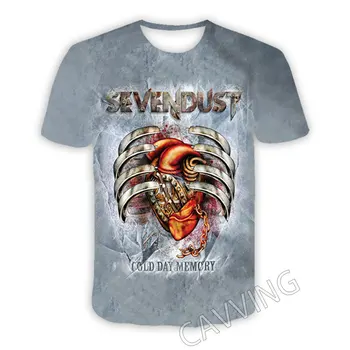 CAVVING 3D Imprimate Sevendust Rock Casual T-shirt-uri Hip-Hop Tricouri Harajuku Stiluri Topuri Îmbrăcăminte pentru Bărbați/femei