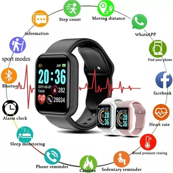 Ceas de Bărbați, Femei Chil Smartwatch Heart Rate Monitor de Presiune sanguina Fitness Tracker Ceas Brățară Inteligentă pentru Android și IOS