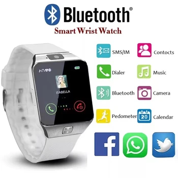 Ceasul Inteligent DZ09 Cu Sim Card TF Conectat Bărbat Ceas Pedometru Sport Femei Ceas Smartwatch rezistent la apa Whatsapp spaniolă
