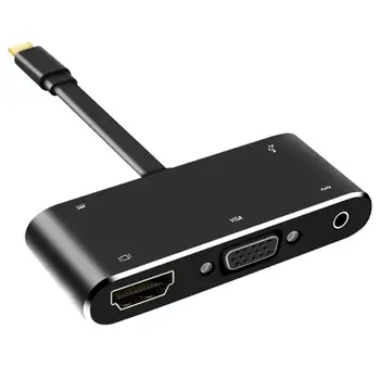 Convertor de TIP C La VGA AUDIO USB3.0 PD Adaptor Cablu Convertor USB-C Pentru Adaptor VGA Pentru Macbook Laptop Samsung