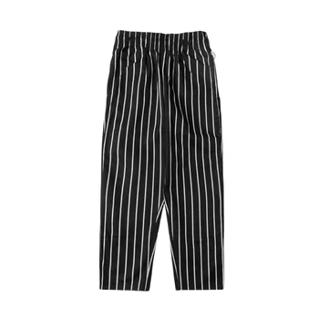 COOKMAN CHEF PANTALONI DUNGA AH.Sec pentru Bărbați și Femei cu Dungi Largi, din Bumbac Pantaloni Casual Harun Pantaloni cu Buzunare Stil Japonia