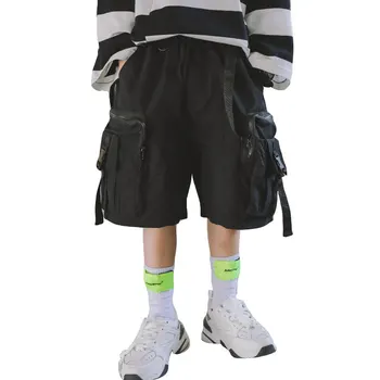Copii Baieti pantaloni Scurți Genunchi Lungime Pantaloni Vara Rece Streetwear Adolescente Sport pantaloni de Trening pentru Copii Pantaloni scurti 4-14 ani