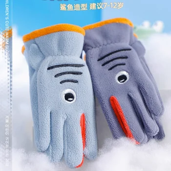 Copii de iarnă mănuși de cald baieti elevi de școală primară în aer liber antigel și de protecție împotriva frigului potrivit pentru 7-12 ani