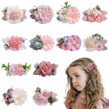 Copiii Artificiale Flori Ac De Păr De Performanță Etapă De Fotografiere Perla Bentita Copii Accesorii De Par Pentru Fete Pălării En-Gros