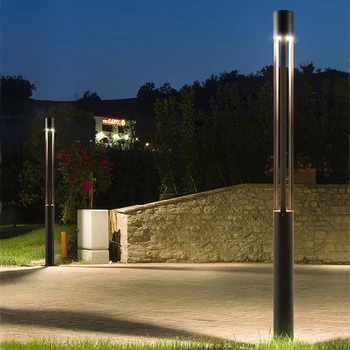 Curte în aer liber lampa de Gradina Vila stâlp de înaltă lampă lampă de peisaj post Parc Impermeabil cu LED-uri de iluminat lampa de strada 85-265V