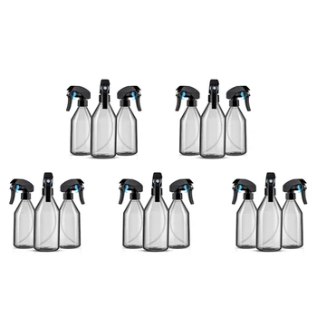 De Plastic, Sticle de Spray Pentru Curățare Soluții,10 OZ Reutilizabile Recipient Gol Cu Negru Durabil Declanșa Pulverizator, 15Pack