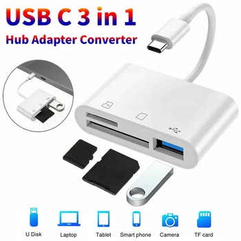 De Tip C USB OTG Adaptor TF Card de Memorie Cititor de Tip C Converter Pentru Macbook IPad Pro Xiaomi, Huawei Calculator Laptop USB Cardreader
