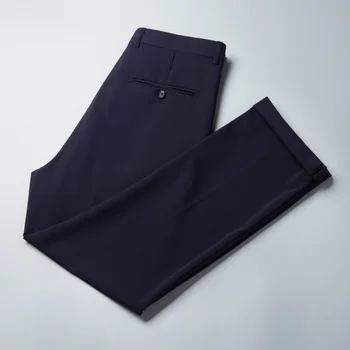 De Vară, De Toamnă Pantaloni Costum Oameni De Afaceri Talie Elastic Clasic Periat Stretch Slim Versiunea Coreeană Pantaloni Formale De Sex Masculin W33