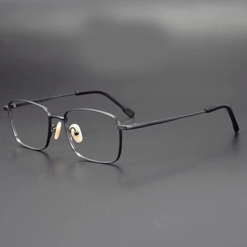 De înaltă calitate din Titan Pur Pătrat de Afaceri Ochelari cadru Pentru Bărbați Optice ochelari Miopie lectură femei ochelari baza de Prescriptie medicala