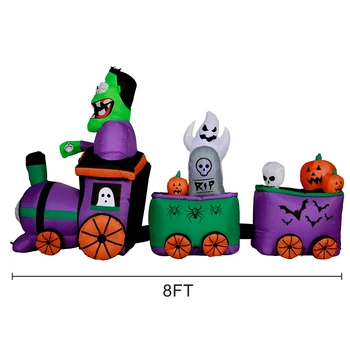 Decor de Halloween tren de Halloween gonflabile model electric jucării gonflabile decor în aer liber de Halloween cadouri