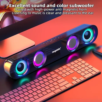 Difuzor fără fir USB de Încărcare BT5.0 Difuzor Cu Lumini Colorate Rezistent La Apa Stereo Surround Speaker Music Box Pentru Dormitor