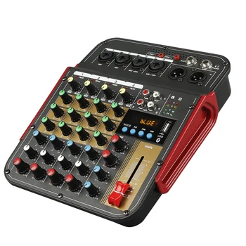 Digital 4 Canale Mixer Audio Bluetooth Mixer Consola Built-In Fantoma De Aprovizionare Cu Sistem Audio Pentru Studio De Înregistrare