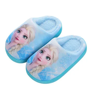 Disney Congelate pentru Copii din Bumbac Papuci de Iarna Elsa Printesa Părinte-copil Pantofi Fete Non-alunecare de Acasă Cald Copil Drăguț Papuci