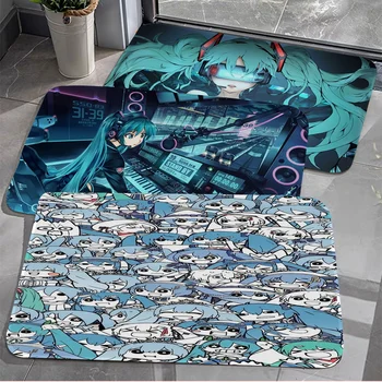 Drăguț H-Hatsune coada de cal M-Miku Floor Mat covor de Baie Stil Nordic Acasă Preș de Baie-Toaletă Saltele Dormitor bine ati venit Preș