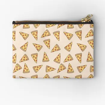 Drăguț Tumblr Pizza Model Cu Fermoar Pungi Sac Mic Portofel De Buzunar Șosete Lenjerie De Ambalare Cheie Monedă Pur Cosmetic Bani Chilotei