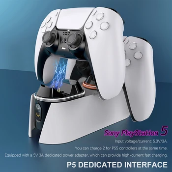 Dual Încărcător Rapid Pentru PS5 Operator Stație de Tip C USB încărcător stație de Andocare Pentru Sony Joystick Gamepad