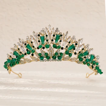 Efily Rafinat Stras de Cristal Accesorii de Par de Nunta Vintage de Lux Coroana Accesorii de Par pentru femei
