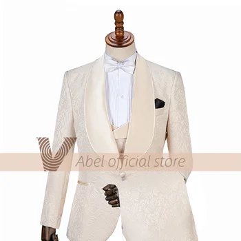 Elegant, cu Un singur Buton Mire Costume: Șal Rever, Trei-o Bucată de Costume de Nunta pentru Barbati in Diferite Culori