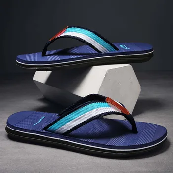 Elegant Material Curea de Flip-flops Pentru Barbati Confortabil Talpă Moale în aer liber Papuci Pentru Interior