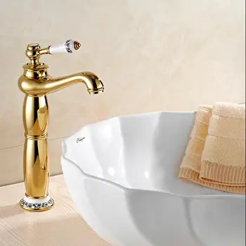En-gros și cu amănuntul de alamă de înaltă calitate de material de culori diferite placare singură manetă baie chiuveta de robinet robinet bazin