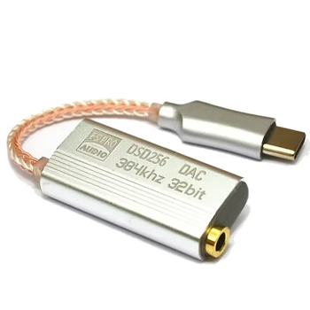ES9318 Mobil PhoneType C-3.5 mm Decodare DSD256 DAC Amplificator HIFI Fir Adaptor Casti Cablu pentru SSE Dispozitiv
