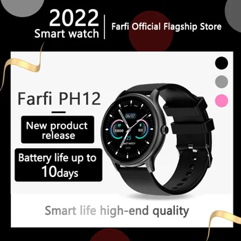 Farfi 2022 noi PH12 Tensiunii Arteriale Impermeabil Tracker Full Touch Screen Monitor de Ritm Cardiac Sport Multifunctional Tracker Ceas