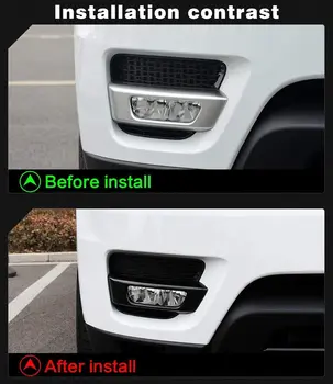 Fata ABS Lampa de Lumina Benzi Capac Ornamental Pentru Land Rover Range Rover Sport Negru 2014-2017